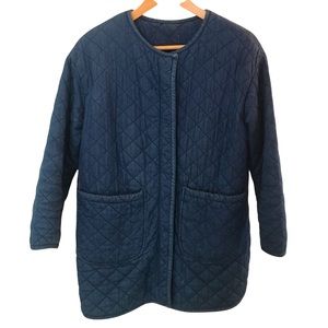 Vintage Navy Quilted Jean Jacket